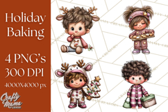Christmas Cookies Clipart PNG, Holiday Baking Illustration Product Image 1