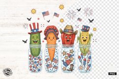 Patriotic Vegetables Clipart Product Image 1