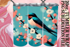 Vibrant Mornings 20oz tumbler wrap, Birds Product Image 1