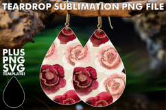 Joyful Teardrop Earrings Designs, Flower Pattern Product Image 1