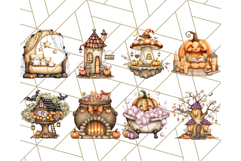 Halloween Fairy House Clipart PNG, Spooky Cottage Art Product Image 3