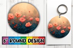 Delicate Blossom Pattern Keychain &amp; Coaster Compilation Product Image 1