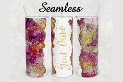 Purple Gold Glitter Agate 20 oz sublimation design tumbler Product Image 1
