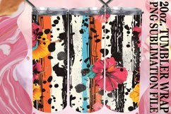 Unique 3D Leopard Flower Tumbler Wrap Art Product Image 1