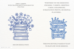 Aesthetic Spring Reading Clipart Product Image 2