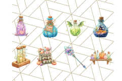 Hocus Pocus Potion Lab Clipart PNG Halloween Clip Art Product Image 3