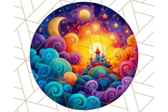 Whimsical Celestial Moon and Stars Clipart Constellation Png Product Image 3