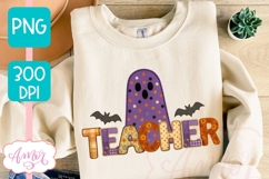 Halloween Teacher Sublimation design PNG| Fall shirt PNG Product Image 1