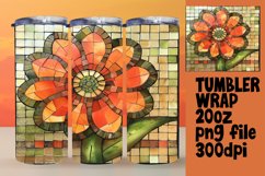 Glittery Flower Tumbler Wrap Art 20oz Product Image 1