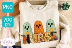 Fall Nurse Sublimation design PNG| Halloween Nurse Shirt PNG Product Image 2