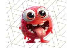 Slime Monster Clipart, Colorful Goo Graphics Png Product Image 3