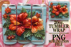 Spring 3D Bloom Tumbler Wrap - 20oz Product Image 1