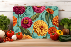 Zinnia Flower Cutting Board | Cutting Board png Product Image 2