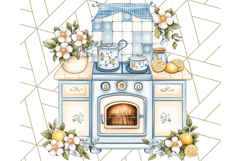 Mediterranean Cottagecore Kitchen PNG Clipart with Lemons Product Image 3