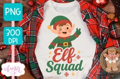 Cute Christmas PNG design, Elf squad PNG sublimation Product Image 1