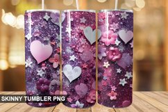 3D Valentine's Day Tumbler Design | Sublimation Wrap 20 Oz Product Image 1