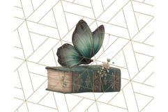 Cottagecore Butterfly and Book PNG Clipart Reading Elements Product Image 3