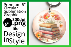 Stylish Round Design Car Coaster PNG , Books Product Image 1