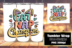 RICH 20oz Tumbler Template for Gifts , Cat Quote Product Image 1