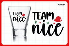 Funny Christmas Shot Glass Quote SVG | Team Nice Product Image 3