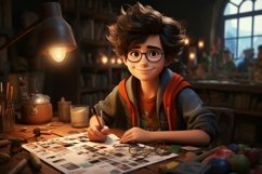 3D Character Boy Textile_Designer with relevant environment Product Image 1