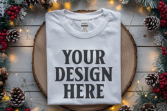 Gildan 64000 Forest Green Folded Christmas Flat Lay T-shirt Product Image 1