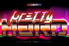 80s pretty hard editable text effect back to the future Product Image 1