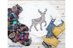 Deer Mandala svg, Christmas deer svg, Reindeer svg Product Image 1