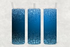 Sky Blue Sparkle Glitter Tumbler Wrap Sublimation Product Image 1