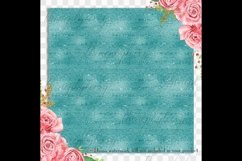 34 Teal Glam Digital Papers Sequin Glitter Luxury Background Product Image 4