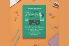 Organic Farmer Market Flyer Print Template Local DXF PSD Product Image 4