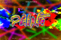 Vibrant Paint Text Design with Watercolor Splatter Backgro Product Image 1