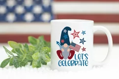 Let's Celebrate SVG Cut File - Patriotic Gnome SVG DXF EPS Product Image 5