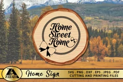 HOME SIGN SVG PNG EPS DXF Welcome Home SVG Farmhouse SVG Product Image 1