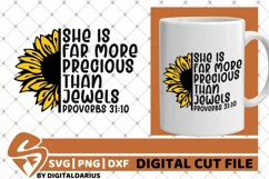 Mom Quote svg, Mother's Day svg, Sunflower svg, Proverbs svg Product Image 2