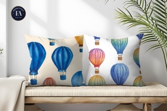 Lanterns as Hot Air Balloons Seamless Art Digital Paper Product Image 2