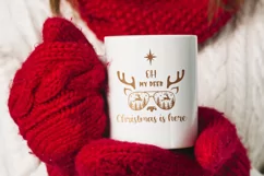 Oh deer svg, Oh deer Christmas is here, reindeer svg quote Product Image 5