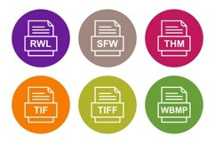 Set Of File Formats Icons Product Image 1