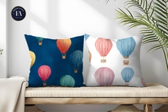 Hot Air Balloon Lanterns Seamless Pattern Digital Paper Product Image 2