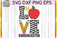 Kindergarten Love SVG DXF PNG EPS Cutting Files Product Image 2