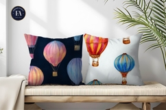 Lanterns Shaped Like Hot Air Balloons Digital Paper Product Image 2