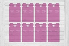 Bow top hoop Earrings card template svg png ai files Product Image 1