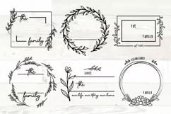 Family Monogram Sign Floral Wreath svg Product Image 12