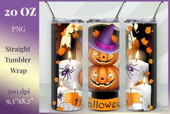 Halloween Tumbler Sublimation Design/ Tumbler Wrap Pumpkins Product Image 1