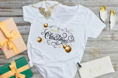 Merry Christmas png, Christmas t shirt, Christmas gold Product Image 2