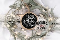 Wood Slice Ornament, Christmas theme, softened edge effect Product Image 1