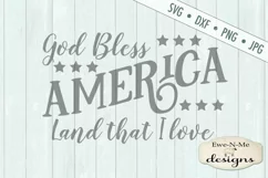 God Bless America Land That I Love SVG DXF Files Product Image 2
