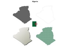 Algeria outline map set Product Image 1