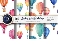 Hand-Painted Lantern Balloons Seamless Craft Digital Paper Product Image 1