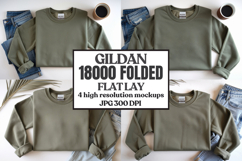 Gildan 18000 Sand Folded Flat Lay Mockups Product Image 1